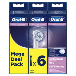 Oral-B EB60-6 Cabezal de Recambio Sensitive para Cepillo de Dientes Eléctrico - Compatible con Series como Genius, iO, Smart